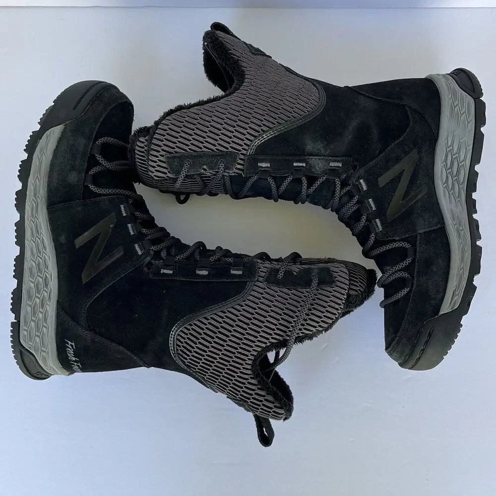 New Balance Fresh Foam 1100‎ Winter Snow Boot Boots Black Grey Size 5.5 US